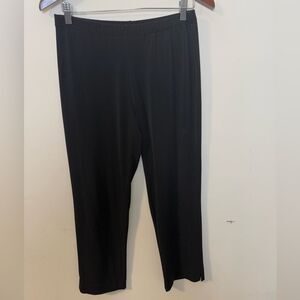 Clara Sun Woo High-Rise Pull On Black Cropped Career Dress Pant Trouser, Large